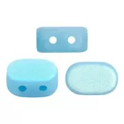 4x6mm Lipsi® Glass beads by Puca® - Opaque Aqua AB Mat x10g