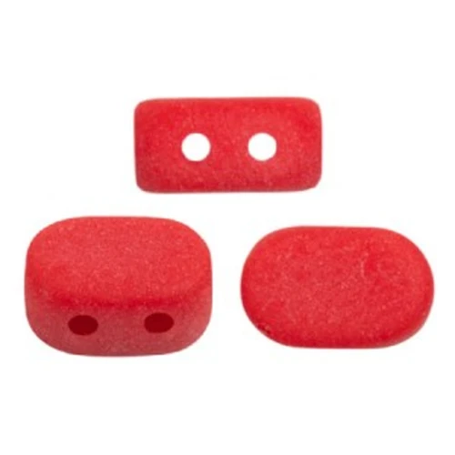 4x6mm Lipsi® Glass beads by Puca® - Opaque Red Coral Mat x10g