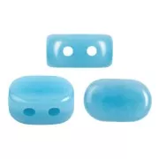 4x6mm Lipsi® Glass beads by Puca® - Opaque Aqua x10g