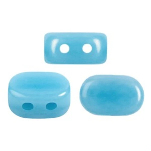 4x6mm Lipsi® Glass beads by Puca® - Opaque Aqua x10g