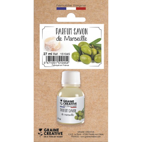 Perfume for bath bombs - soap - Olive and Marseille soap Fragrance x27ml