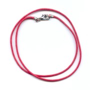 Cotton waxed Choker 1,5mm red|raw }}