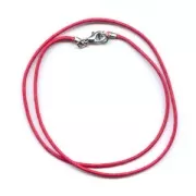 Cotton waxed Choker 1,5mm red