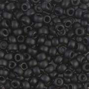 Miyuki Seed beads 8/0 401F - Black Mat x8g|raw }}