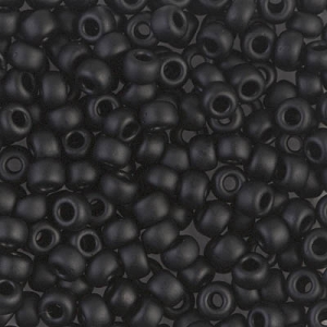 Miyuki Seed beads 8/0 401F - Black Mat x8g