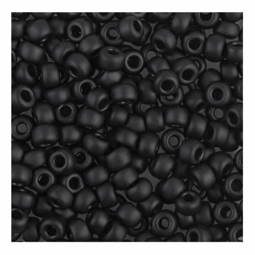 Miyuki Seed beads 8/0 401F - Black Mat x8g