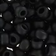Miyuki Seed beads 8/0 401F - Black Mat x8g