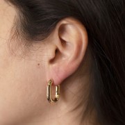 22x16mm Oval leverback earrings to decorate - 3 microns Gold-plated x2