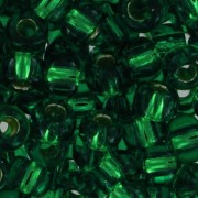 Miyuki Seed beads 8/0 27 - Dark Emerald Silverline|raw }}