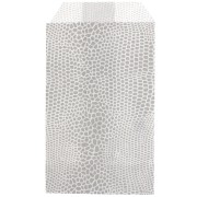 7x12cm Paper pouch - lizard - Silver - White x1|raw }}