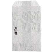 7x12cm Paper pouch - lizard - Silver - White x1