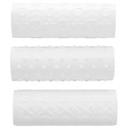 100x34mm Set of 3 plastic texture rollers for polymer clay - White x1