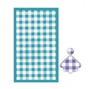 80x140mm Silk Screen for polymer clay - Vichy pattern x1