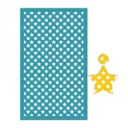 80x140mm Silk Screen for polymer clay - Star pattern x1