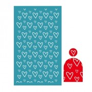 80x140mm Silk Screen for polymer clay - Hearts pattern x1