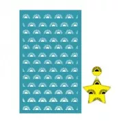 80x140mm Silk Screen for polymer clay - Sunset pattern x1
