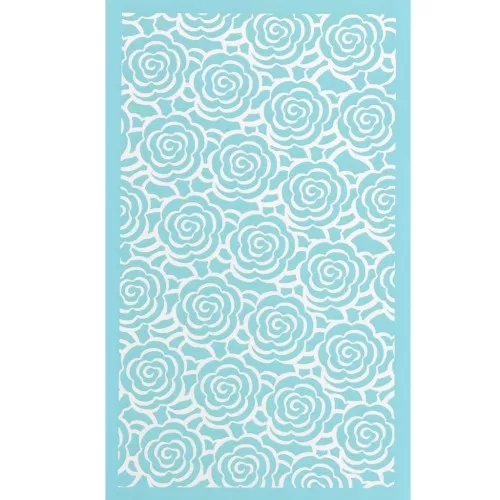 80x140mm Silk Screen for polymer clay - Rose pattern x1