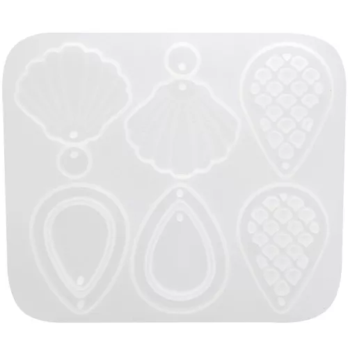 Silicone mould for round resin pendants and cabochons - Transparent x1