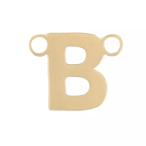 6x7mm Stainless steel 316L Alphabet letter spacer - B - Gold x1