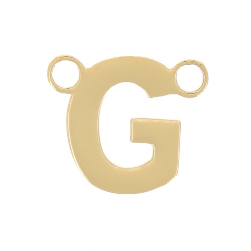 6x7mm Stainless steel 316L Alphabet letter spacer - G - Gold x1