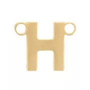 6x7mm Stainless steel 316L Alphabet letter spacer - H - Gold x1