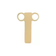 6x4mm Stainless steel 316L Alphabet letter spacer - I - Gold x1
