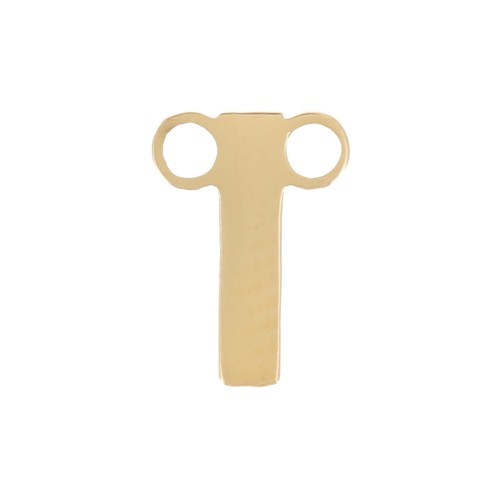 6x4mm Stainless steel 316L Alphabet letter spacer - I - Gold x1