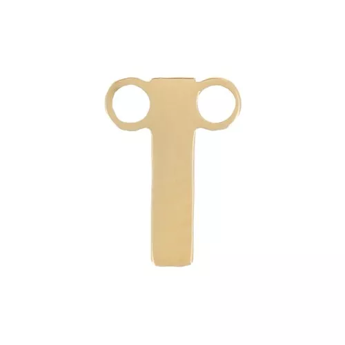 6x4mm Stainless steel 316L Alphabet letter spacer - I - Gold x1