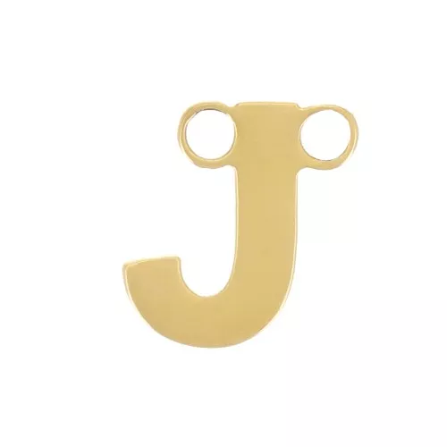6x5mm Stainless steel 316L Alphabet letter spacer - J - Gold x1