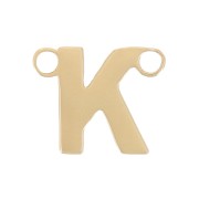 6x7mm Stainless steel 316L Alphabet letter spacer - K - Gold x1|raw }}