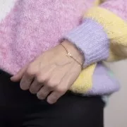 Spacers alphabet letter 6x7 mm - N - Stainless steel 304 Gold x1