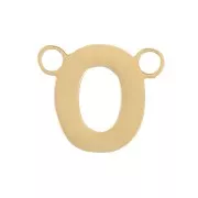 6x7mm Stainless steel 316L Alphabet letter spacer - O - Gold x1