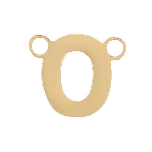 6x7mm Stainless steel 316L Alphabet letter spacer - O - Gold x1