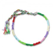 Indian braid bracelet knots 3.5mm Red/Green x1|raw }}