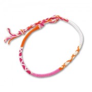Indian braid bracelet 3mm Rose/Orange x1|raw }}