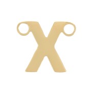 6x7mm Stainless steel 316L Alphabet letter spacer - X - Gold x1