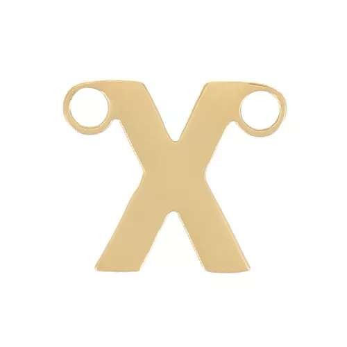 6x7mm Stainless steel 316L Alphabet letter spacer - X - Gold x1