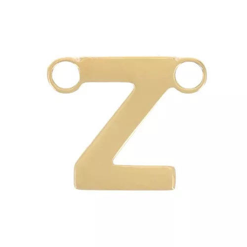 6x7mm Stainless steel 316L Alphabet letter spacer - Z - Gold x1