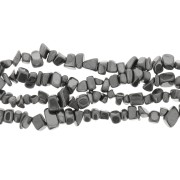 imitation Hematite Chip beads 5 - 8 mm x85cm