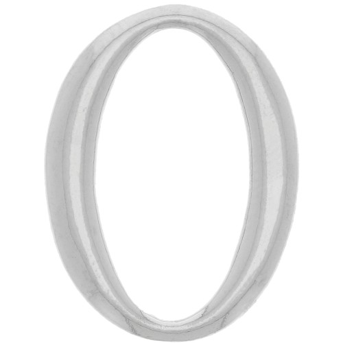 20x15mm Hollow Oval Link Spacer - Rhodium x1