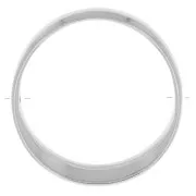 41mm Hollow Design Circle Pendant - Rhodium x1