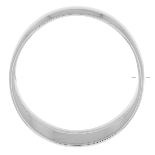 41mm Hollow Design Circle Pendant - Rhodium x1