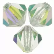 5mm Preciosa Bicone Beads - Rondelle Bead - Chrysolite AB x12