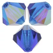 5mm Preciosa Bicone Beads - Rondelle Bead - Capri Blue AB x12