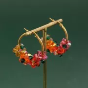 5mm Preciosa Bicone Beads - Rondelle Bead - Topaz AB x12