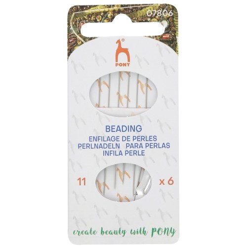 Set of Pony embroidery needles size 11 53mm x6