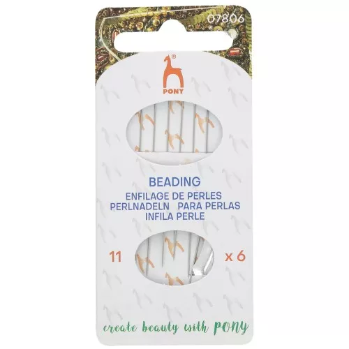 Set of Pony embroidery needles size 11 53mm x6