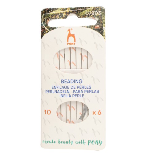 Set of Pony embroidery needles size 10 52mm x6