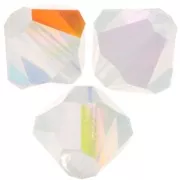 5mm Preciosa Bicone Beads - Rondelle Bead - White Opal AB x12