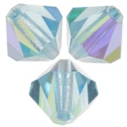 5mm Preciosa Bicone Beads - Rondelle Bead - Aqua Bohemica AB x12